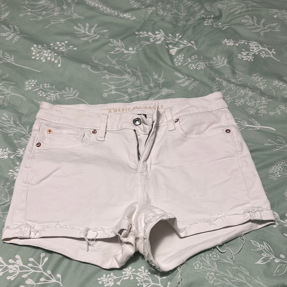 American Eagle Outfitters Women's White Jean Shorts